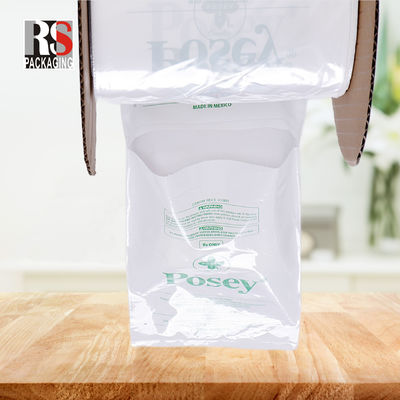 LDPE 透明なプラスチック プリオープンポリバッグ ロールサイド ガセット 衣類用のオートバッグ
