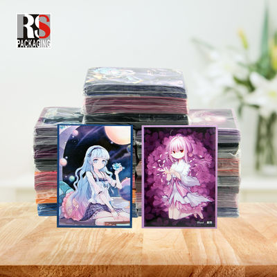 テーブルの上 プラスチック アニメゲーム カード 保護 袖 サイズ プリント ロゴ