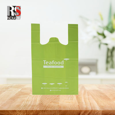 リサイクルされたTシャツパッチハンドル 食料品ショッピング用のプラスチック袋 カスタマイズされた色