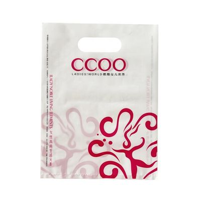 ダイカットハンドル LDPE ショッピングバッグ 環境に優しい リサイクル可能な食料品 プラスチックバッグ