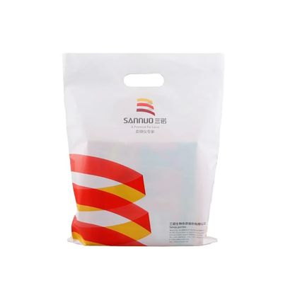 ダイカットハンドル LDPE ショッピングバッグ 環境に優しい リサイクル可能な食料品 プラスチックバッグ