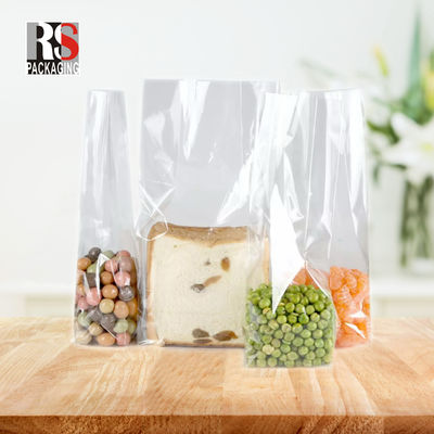 12x8x25cm 透明またはカスタマイズされた色でポップコーンのためのプラスチック方形の底の食品袋