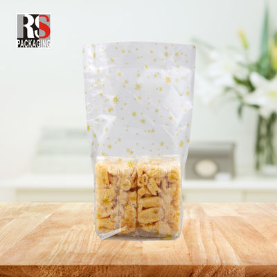 12x8x25cm 透明またはカスタマイズされた色でポップコーンのためのプラスチック方形の底の食品袋