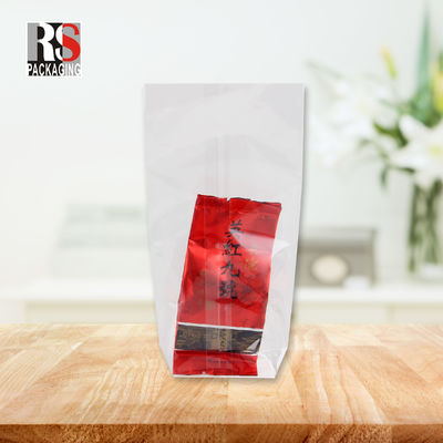 12x8x25cm 透明またはカスタマイズされた色でポップコーンのためのプラスチック方形の底の食品袋