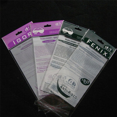 OPP BOPP ハングホール付きプラスチックセルフシーリング袋