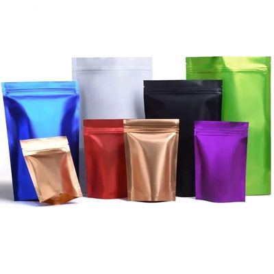 食品 包装  Zip Lock ラミネート ポリ バッグ フロスト プラスチック 閉め替え 立体 バッグ