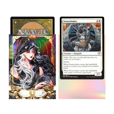 カスタムホログラムアート Tcgカード袖 取引カードゲームのための保護袖