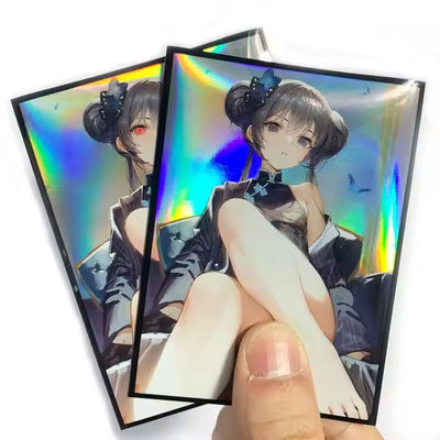 ホログラフィック 61x91mm デッキ保護具 カスタム Mtg カード袖 MTG TCG Yugioh 印刷アート
