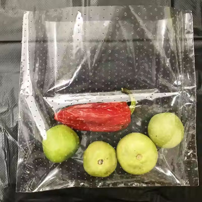 果物や野菜のためのマイクロパフォーレートHdpe透明ポリプラスチック袋