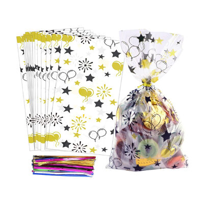 中国製造 カスタム印刷 透明 チェロ キャンディー パーティ 誕生日 略奪 チョコレート 菓子 袋