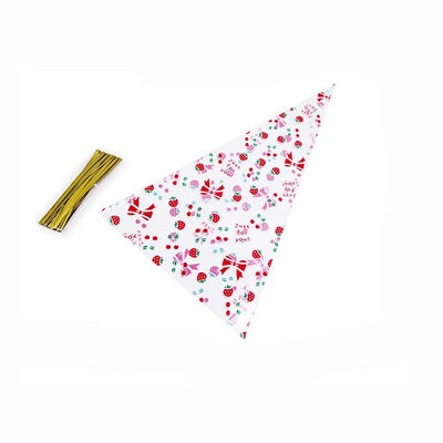 チェロ セルロファン キャンディ コーン バッグ 特殊形 ポップコーン バッグ 三角形 透明なプラスチック パステリー バッグ