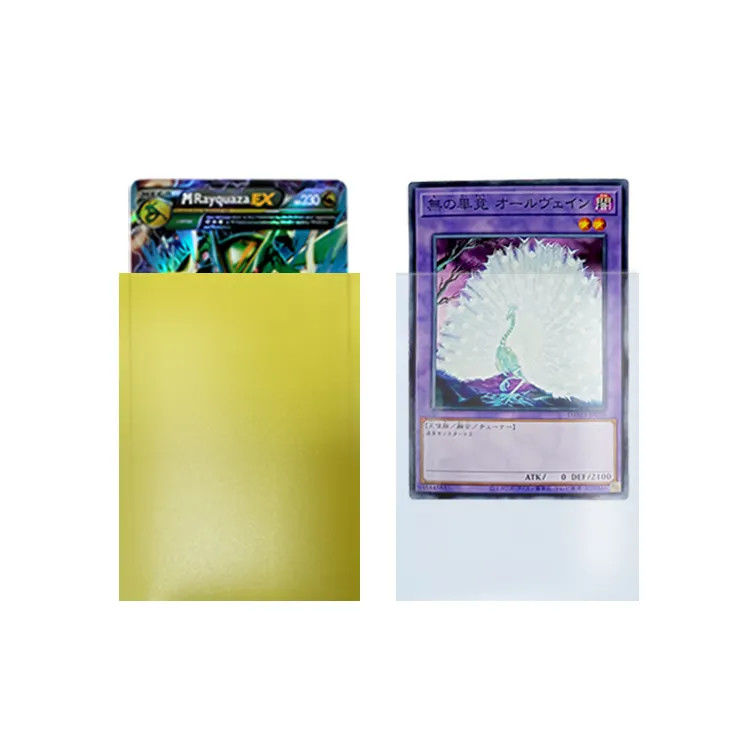 100 カウント MTG サイズ 67*92mm 黄色マット 取引カード 写真カード袖